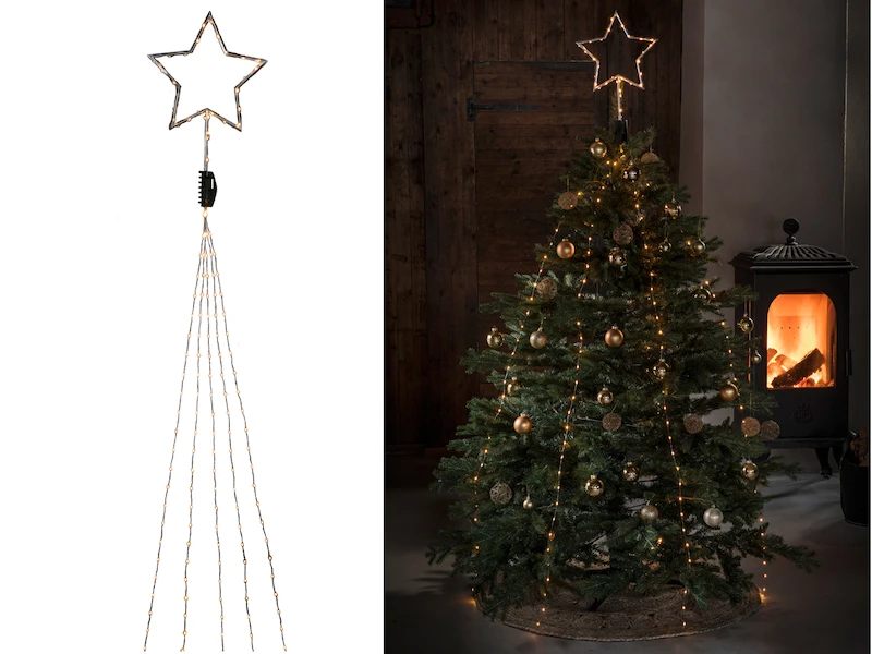 Konstsmide Hängende LED Christbaum Lichterkette Mit Stern Für Innen 274 LED´s -"Baummantel" 1 Konstsmide Hängende LED Christbaum Lichterkette Mit Stern Für Innen 274 LED´s -"Baummantel"
