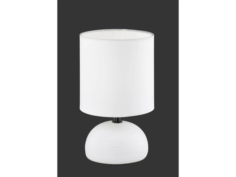 Reality Leuchten Keramik Tischleuchte LUCI Weiß Runder Stofflampenschirm In Weiß Ø14cm 6 Reality Leuchten Keramik Tischleuchte LUCI Weiß Runder Stofflampenschirm In Weiß Ø14cm – Bild 6