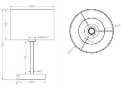 MeineWunschleuchte Klassische LED Tischleuchte Silber Mit Stoffschirm Weiß, Höhe 32cm -Lamp Geschaft klassische led tischleuchte silber mit stoffschirm 4