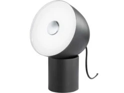 Wofi Kleine LED Tischleuchte LEE Schwarz / Weiß, Höhe 25cm -Lamp Geschaft kleine led tischleuchte lee schwarz weiss hoehe 25 4