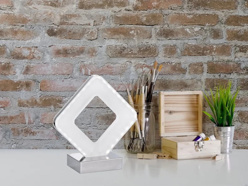 Wofi Kleine LED Tischleuchte PORI Silber Chrom, Höhe 20,5cm 3 Wofi Kleine LED Tischleuchte PORI Silber Chrom, Höhe 20,5cm – Bild 3