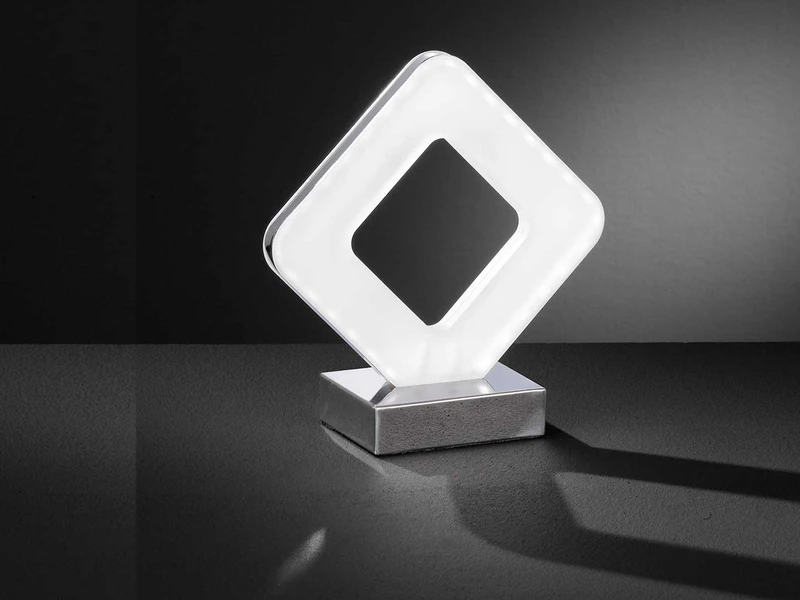 Wofi Kleine LED Tischleuchte PORI Silber Chrom, Höhe 20,5cm 1 Wofi Kleine LED Tischleuchte PORI Silber Chrom, Höhe 20,5cm