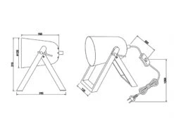 Reality Leuchten Kleine Tischleuchte MARC Naturholz Metallschirm Schwarz/Gold, Ø12cm -Lamp Geschaft kleine tischleuchte marc naturholz metallschirm sc 4