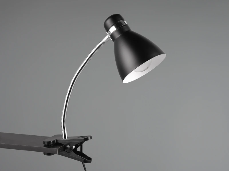 Reality Leuchten Klemmleuchte HARVEY Flexibel, Chrom & Metallschirm Schwarz, 36cm 4 Reality Leuchten Klemmleuchte HARVEY Flexibel, Chrom & Metallschirm Schwarz, 36cm – Bild 4