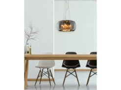 Trio Leuchten Kristall Pendelleuchte VAPORE Glas Chrom Verspiegelt & Rauchglas Optik Ø 40cm 15 Trio Leuchten Kristall Pendelleuchte VAPORE Glas Chrom Verspiegelt & Rauchglas Optik Ø 40cm -Lamp Geschaft kristall pendelleuchte vapore glas chrom verspiege 5