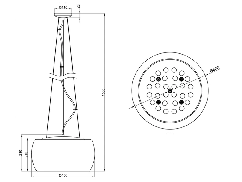 Trio Leuchten Kristall Pendelleuchte VAPORE Glas Chrom Verspiegelt & Rauchglas Optik Ø 40cm 9 Trio Leuchten Kristall Pendelleuchte VAPORE Glas Chrom Verspiegelt & Rauchglas Optik Ø 40cm – Bild 9