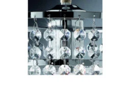 Reality Leuchten Kronleuchter ORIENT Chrom Mit Kristall Behang Aus Acryl, Ø25cm -Lamp Geschaft kronleuchter orient chrom mit kristall behang aus 1 4