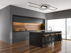 MeineWunschleuchte LED Deckenleuchte CANTA Groß Flach In 3 Stufen Dimmbar, Anthrazit -Lamp Geschaft led deckenleuchte canta gross flach in 3 stufen di 6