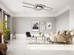 MeineWunschleuchte LED Deckenleuchte CANTA Groß Flach In 3 Stufen Dimmbar, Anthrazit -Lamp Geschaft led deckenleuchte canta gross flach in 3 stufen di 7