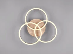 Reality Leuchten LED Deckenleuchte CIRCLE Holzoptik 3 Ringe Verstellbar, Nachtlicht Ø43cm 14 Reality Leuchten LED Deckenleuchte CIRCLE Holzoptik 3 Ringe Verstellbar, Nachtlicht Ø43cm -Lamp Geschaft led deckenleuchte circle holzoptik 3 ringe verstel 6