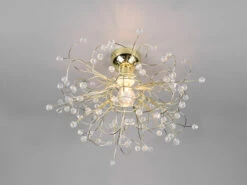 MeineWunschleuchte LED Deckenleuchte Messing Mit Applikationen Im Florentiner Stil - Ø 52cm