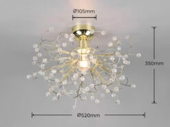 MeineWunschleuchte LED Deckenleuchte Messing Mit Applikationen Im Florentiner Stil - Ø 52cm -Lamp Geschaft led deckenleuchte messing mit applikationen im flo 3