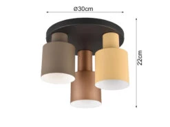 MeineWunschleuchte LED Deckenleuchte Mit 3 Metall Lampenschirmen Multicolor Ø 37cm -Lamp Geschaft led deckenleuchte mit 3 metall lampenschirmen mult 2