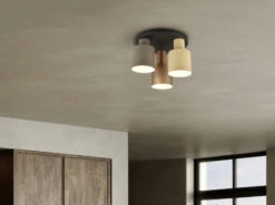 MeineWunschleuchte LED Deckenleuchte Mit 3 Metall Lampenschirmen Multicolor Ø 37cm -Lamp Geschaft led deckenleuchte mit 3 metall lampenschirmen mult 3