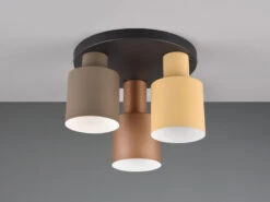 MeineWunschleuchte LED Deckenleuchte Mit 3 Metall Lampenschirmen Multicolor Ø 37cm -Lamp Geschaft led deckenleuchte mit 3 metall lampenschirmen mult 4