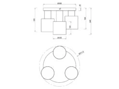 MeineWunschleuchte LED Deckenleuchte Mit 3 Metall Lampenschirmen Multicolor Ø 37cm -Lamp Geschaft led deckenleuchte mit 3 metall lampenschirmen mult 7