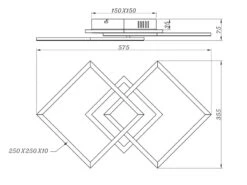 Reality Leuchten LED Deckenleuchte VENIDA Eckig Schwarz, Stufen Dimmer - 57x35cm 12 Reality Leuchten LED Deckenleuchte VENIDA Eckig Schwarz, Stufen Dimmer - 57x35cm -Lamp Geschaft led deckenleuchte venida eckig schwarz stufen dimm 4