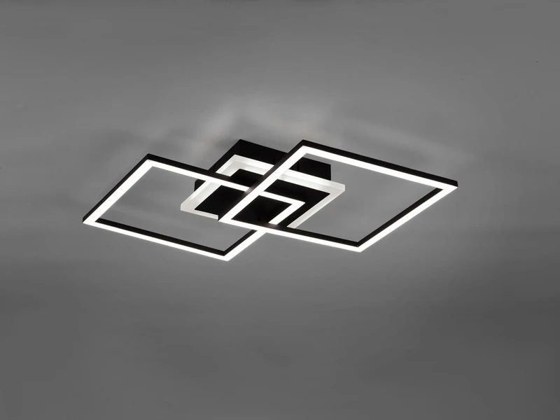 Reality Leuchten LED Deckenleuchte VENIDA Eckig Schwarz, Stufen Dimmer - 57x35cm 1 Reality Leuchten LED Deckenleuchte VENIDA Eckig Schwarz, Stufen Dimmer - 57x35cm