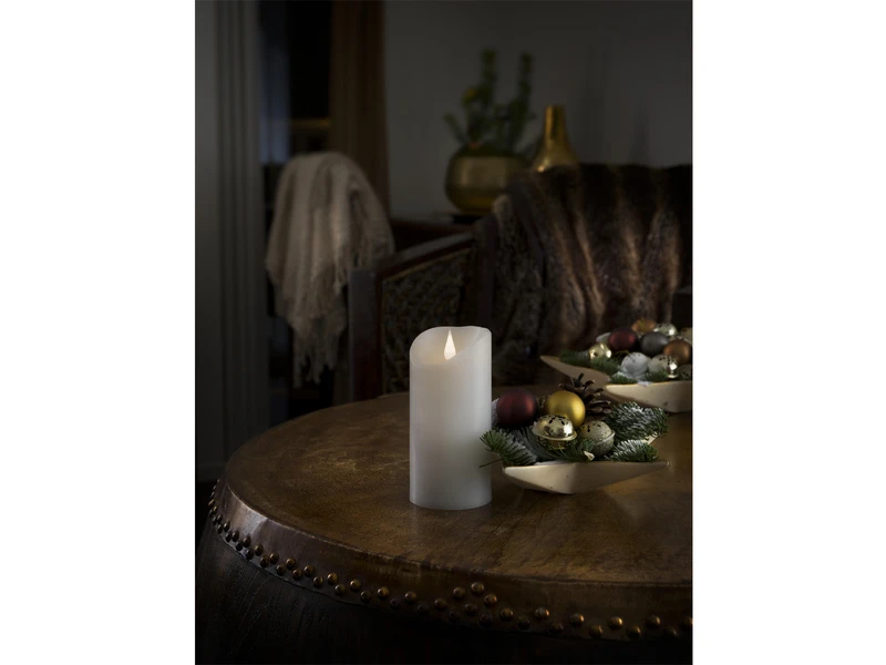 Konstsmide LED Echtwachskerze Mit Flamme & Timer, Ø 7,5cm, Höhe 15,5cm, Batteriebetrieb 6 Konstsmide LED Echtwachskerze Mit Flamme & Timer, Ø 7,5cm, Höhe 15,5cm, Batteriebetrieb – Bild 6