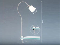 MeineWunschleuchte LED Klemmlampe Mit Leinen Lampenschirm Weiß & Schwanenhals 5 MeineWunschleuchte LED Klemmlampe Mit Leinen Lampenschirm Weiß & Schwanenhals -Lamp Geschaft led klemmlampe mit leinen lampenschirm weiss schwa 2