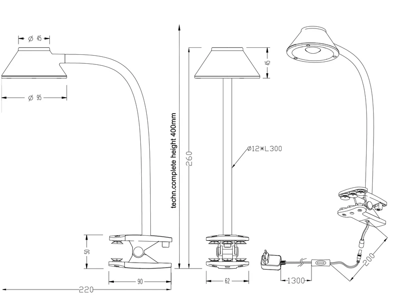Reality Leuchten LED Klemmleuchte BERRY Flexarm, Kunststoff Weiß, Höhe 26cm 4 Reality Leuchten LED Klemmleuchte BERRY Flexarm, Kunststoff Weiß, Höhe 26cm – Bild 4