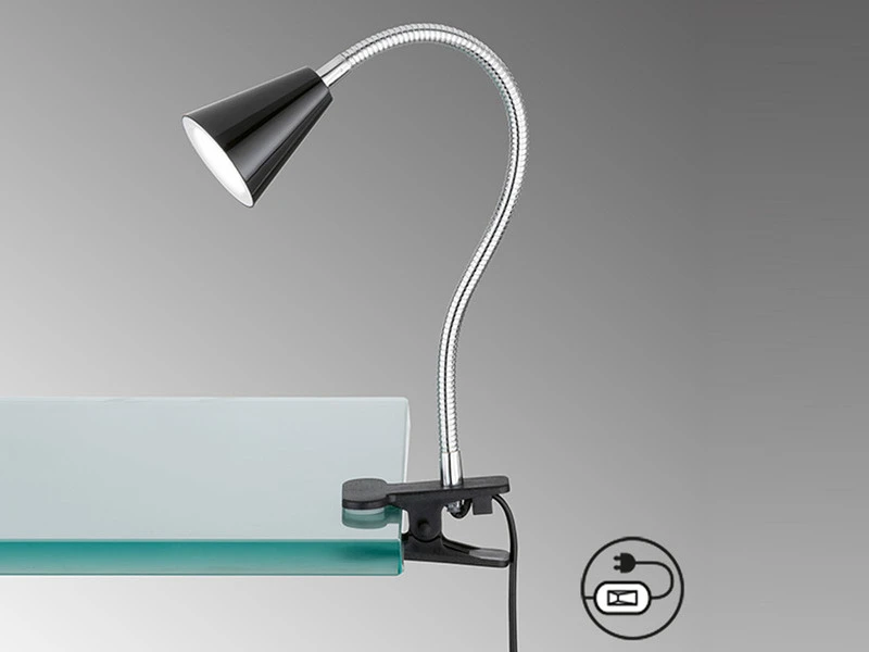FHL Easy LED Klemmleuchte ZIRBEL Schwarz - Klemmspot & Schwanenhals Leselampe 3 FHL Easy LED Klemmleuchte ZIRBEL Schwarz - Klemmspot & Schwanenhals Leselampe – Bild 3