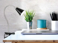 FHL Easy LED Klemmleuchte ZIRBEL Schwarz - Klemmspot & Schwanenhals Leselampe