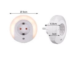 Reality Leuchten LED Nachtlicht BAILEY Plug-in Mit Steckdose & Dämmerungssensor - Ø 9cm 13 Reality Leuchten LED Nachtlicht BAILEY Plug-in Mit Steckdose & Dämmerungssensor - Ø 9cm -Lamp Geschaft led nachtlicht bailey plug in mit steckdose daemme 3