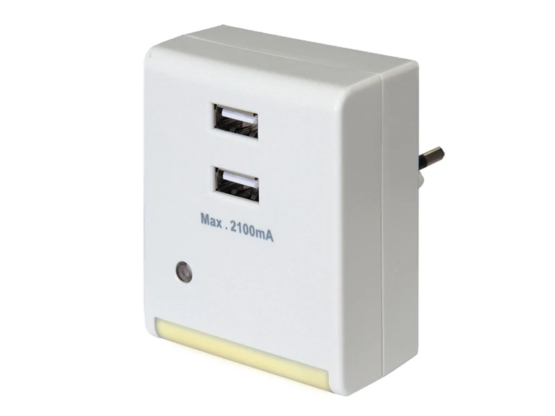 GAO LED Nachtlicht Mit 2-fach USB Ladegerät Und Dämmerungssensor 1 GAO LED Nachtlicht Mit 2-fach USB Ladegerät Und Dämmerungssensor