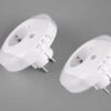 MeineWunschleuchte LED Nachtlichter 2er SET Plug-in Mit Steckdose & Dämmerungssensor - Ø 9cm