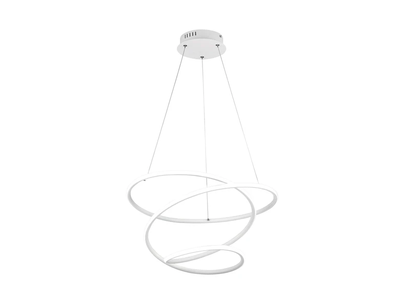 Reality Leuchten LED Pendelleuchte BOLOGNA Metall Weiß Matt 3 Stufen Dimmer Ø50cm 2 Reality Leuchten LED Pendelleuchte BOLOGNA Metall Weiß Matt 3 Stufen Dimmer Ø50cm – Bild 2