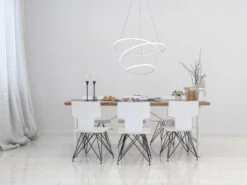 Reality Leuchten LED Pendelleuchte BOLOGNA Metall Weiß Matt 3 Stufen Dimmer Ø50cm 11 Reality Leuchten LED Pendelleuchte BOLOGNA Metall Weiß Matt 3 Stufen Dimmer Ø50cm -Lamp Geschaft led pendelleuchte bologna metall weiss matt 3 stuf 4