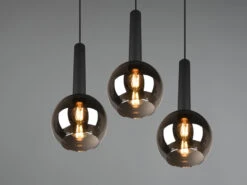 MeineWunschleuchte LED Pendelleuchte Industrial 3 Flammig Rauchglas-Kugeln Ø 45 Cm 10 MeineWunschleuchte LED Pendelleuchte Industrial 3 Flammig Rauchglas-Kugeln Ø 45 Cm -Lamp Geschaft led pendelleuchte industrial 3 flammig rauchglas k 4