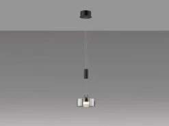 Fischer & Honsel LED Pendelleuchte LAVIN Einflammig Rauchglas Höhenverstellbar & Dimmbar, Ø 19cm -Lamp Geschaft led pendelleuchte lavin einflammig rauchglas hoehe 2