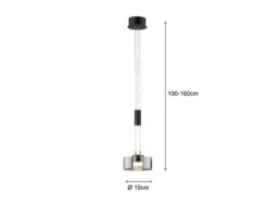 Fischer & Honsel LED Pendelleuchte LAVIN Einflammig Rauchglas Höhenverstellbar & Dimmbar, Ø 19cm -Lamp Geschaft led pendelleuchte lavin einflammig rauchglas hoehe 3