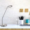 Fischer & Honsel LED Schreibtischlampe DENT Silber Mit Dimmer - Höhe 60cm
