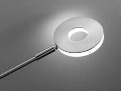 Fischer & Honsel LED Schreibtischlampe DENT Silber Mit Dimmer - Höhe 60cm -Lamp Geschaft led schreibtischlampe dent silber mit dimmer hoehe 5