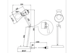 MeineWunschleuchte LED Schreibtischlampe Mit Gelenkarm Metallschirm In Schwarz, Höhe 50cm -Lamp Geschaft led schreibtischlampe mit gelenkarm metallschirm i 7