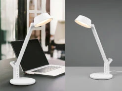 Trio Leuchten LED Schreibtischleuchte AVA Dimmbar, Mit USB Ladefunktion & Tageslicht, 40cm
