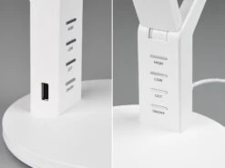 Trio Leuchten LED Schreibtischleuchte AVA Dimmbar, Mit USB Ladefunktion & Tageslicht, 40cm -Lamp Geschaft led schreibtischleuchte ava dimmbar mit usb ladefu 5