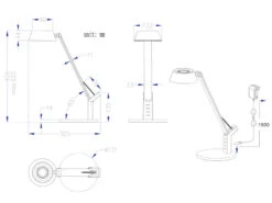 Trio Leuchten LED Schreibtischleuchte AVA Dimmbar, Mit USB Ladefunktion & Tageslicht, 40cm -Lamp Geschaft led schreibtischleuchte ava dimmbar mit usb ladefu 9