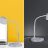 Reality Leuchten LED Schreibtischleuchte BERRY Flexibel, Kunststoff Weiß, 33cm Hoch