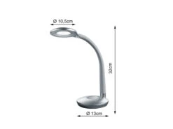 Reality Leuchten LED Schreibtischleuchte COBRA Titan, Flexgelenk & Touch Dimmer, 32cm Hoch -Lamp Geschaft led schreibtischleuchte cobra titan flexgelenk tou 3
