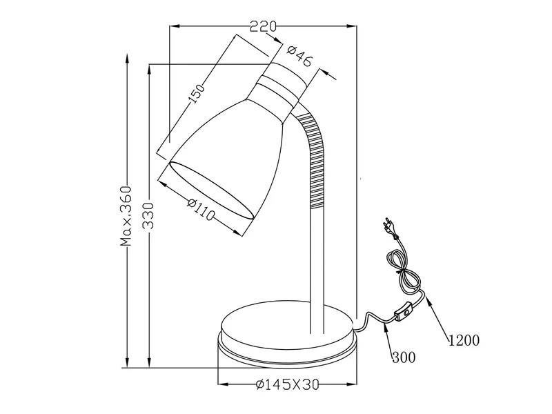 MeineWunschleuchte LED Schreibtischleuchte Flexibel, Chrom & Metallschirm Weiß, 33cm 6 MeineWunschleuchte LED Schreibtischleuchte Flexibel, Chrom & Metallschirm Weiß, 33cm – Bild 6
