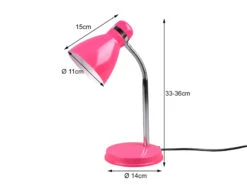 MeineWunschleuchte LED Schreibtischleuchte Flexibel, Chrom & Metallschirm Pink, 33cm -Lamp Geschaft led schreibtischleuchte flexibel chrom metallschir 3