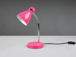 MeineWunschleuchte LED Schreibtischleuchte Flexibel, Chrom & Metallschirm Pink, 33cm -Lamp Geschaft led schreibtischleuchte flexibel chrom metallschir 4