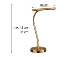 MeineWunschleuchte LED Schreibtischleuchte In Altmessing, 2er SET Mit 4-Stufen Dimmer -Lamp Geschaft led schreibtischleuchte in altmessing 2er set mit 1 2