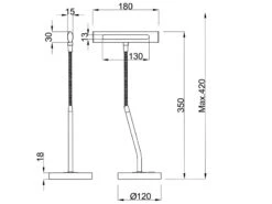 MeineWunschleuchte LED Schreibtischleuchte In Altmessing, 2er SET Mit 4-Stufen Dimmer -Lamp Geschaft led schreibtischleuchte in altmessing 2er set mit 1 4