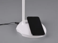 Reality Leuchten LED Schreibtischleuchte LOAD In Weiß Mit Induktiver Ladestation Im Sockel -Lamp Geschaft led schreibtischleuchte load in weiss mit induktiv 3