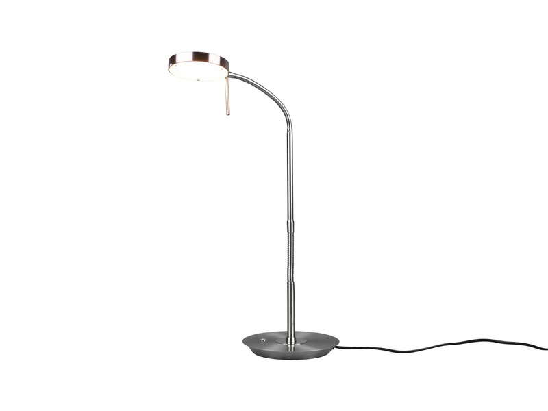 Trio Leuchten LED Schreibtischleuchte MONZA Dimmbar Mit Flexarm, Höhe 57cm, Silber 2 Trio Leuchten LED Schreibtischleuchte MONZA Dimmbar Mit Flexarm, Höhe 57cm, Silber – Bild 2